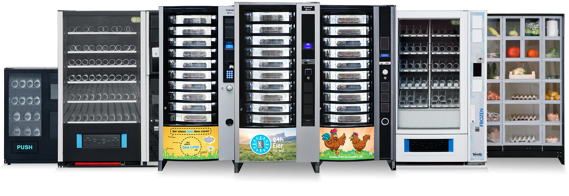 Trommelautomaten, Warenautomaten, Eierautomaten